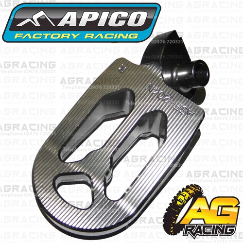 Apico Pro Bite Pro-Bite Titanium Grey Wide Footpegs Pegs For Yamaha YZ 85 2003-2018 Motocross Enduro