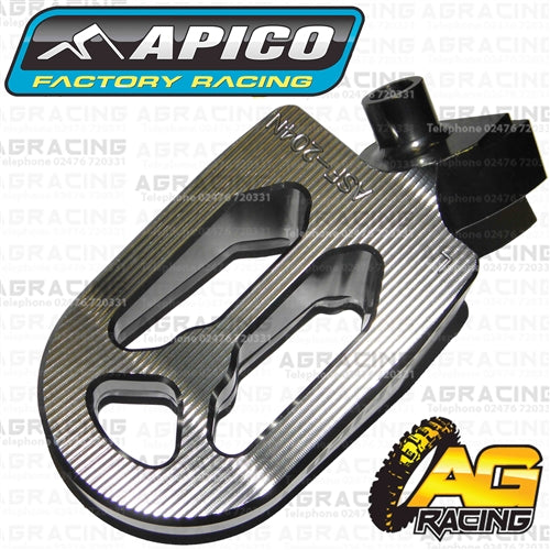 Apico Pro Bite Pro-Bite Titanium Grey Wide Footpegs Pegs For Yamaha YZ 85 2003-2018 Motocross Enduro