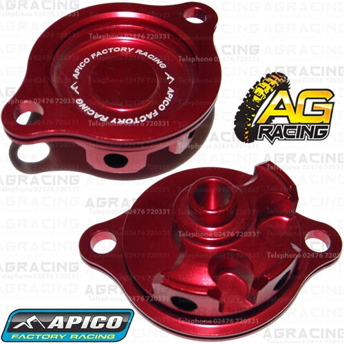Apico Red Oil Filter Cover Cap For Honda CRF 150R 2007-2018 Motocross Enduro