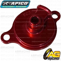 Apico Red Oil Filter Cover Cap For Honda CRF 450RX 2017-2018 Motocross Enduro
