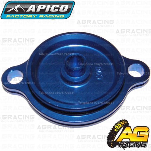 Apico Blue Oil Filter Cover Cap For Kawasaki KX 450F 2016-2018 Motocross Enduro