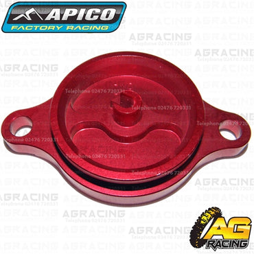 Apico Red Oil Filter Cover Cap For Suzuki RMZ 250 2007-2018 Motocross Enduro