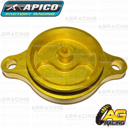 Apico Yellow Oil Filter Cover Cap For Suzuki RMZ 250 2007-2018 Motocross Enduro