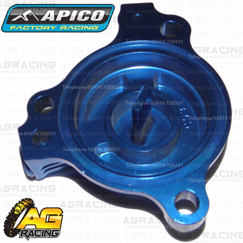 Apico Blue Oil Filter Cover Cap For Yamaha YZ 250F 2003-2013 Motocross Enduro