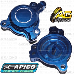 Apico Blue Oil Filter Cover Cap For Yamaha WR 250F 2003-2014 Motocross Enduro