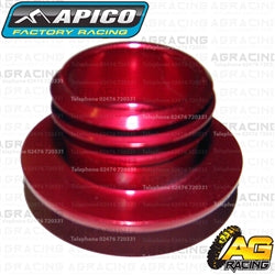 Apico Red Aluminium Oil Fill Filler Plug For Honda TRX 450R 2004-2012 Motocross Enduro