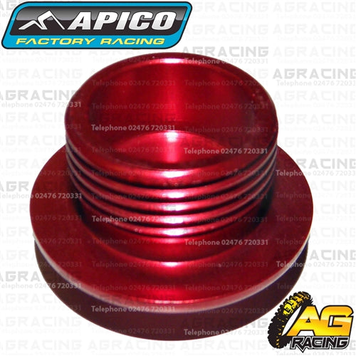 Apico Red Aluminium Oil Fill Filler Plug For Suzuki RM 85 1990-2018 Motocross Enduro