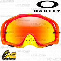Oakley Crowbar MX Goggles Blue Red with Fire Iridium & Clear Lens Motocross Enduro
