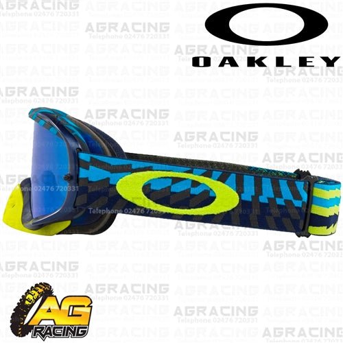 Oakley Crowbar MX Goggles Braking Bumps Blue Green with Black Ice & Clear Lens Motocross Enduro