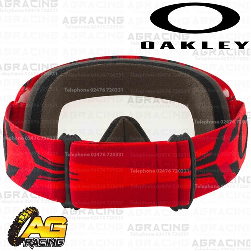 Oakley O-Frame MX Goggles Intimidator Red Black with Clear Lens Motocross Enduro