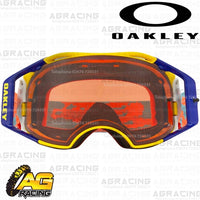 Oakley Airbrake MX Goggles Thermo Camo Orange Blue with Prizm Bronze Lens Motocross Enduro