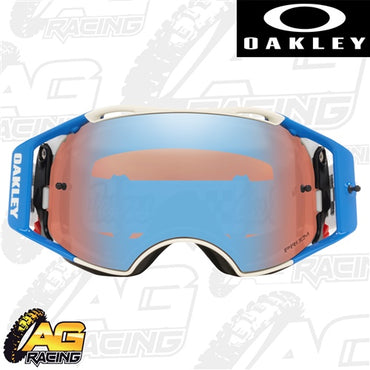 Oakley 2023 Airbrake TLD Collection MTB Goggles White Prizm Sapphire Lens BMX