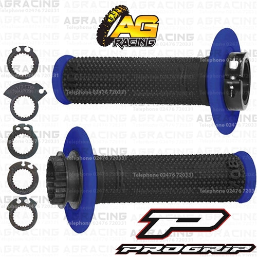 ProGrip 708 Twist Grips with 5 Cams Black Blue Motocross Enduro Quad ATV