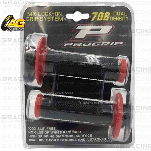 ProGrip 708 Twist Grips with 5 Cams Black Red Motocross Enduro Quad ATV