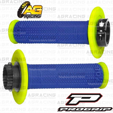 ProGrip 708 Twist Grips with 5 Cams Flo Yellow Blue Motocross Enduro Quad ATV