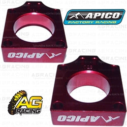 Apico Red Rear Chain Adjuster Axle Blocks For Honda CR 250R 2002-2007 Motocross Enduro