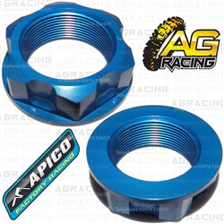 Apico Blue Headstock Steering Stem Nut For Suzuki RMZ 450 2005-2017 Motocross Enduro