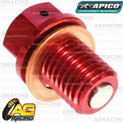 Apico Red Magnetic Sump Drain Bolt Plug M12x15mmx1.5 For Honda CR 85 RB 2003-2007