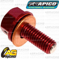 Apico Red Magnetic Sump Drain Bolt Plug M8x20mmx1.25 For Honda CRF 250R 2010-2017