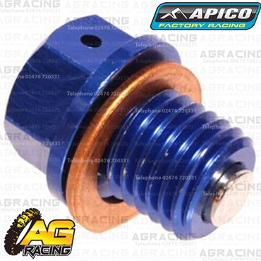 Apico Blue Magnetic Sump Drain Bolt Plug M12x12mmx1.5 For KTM EXC 125 1993-2019