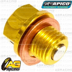 Apico Gold Magnetic Sump Drain Bolt Plug M12x10mmx1.25 For Suzuki RM 250 2001-2008