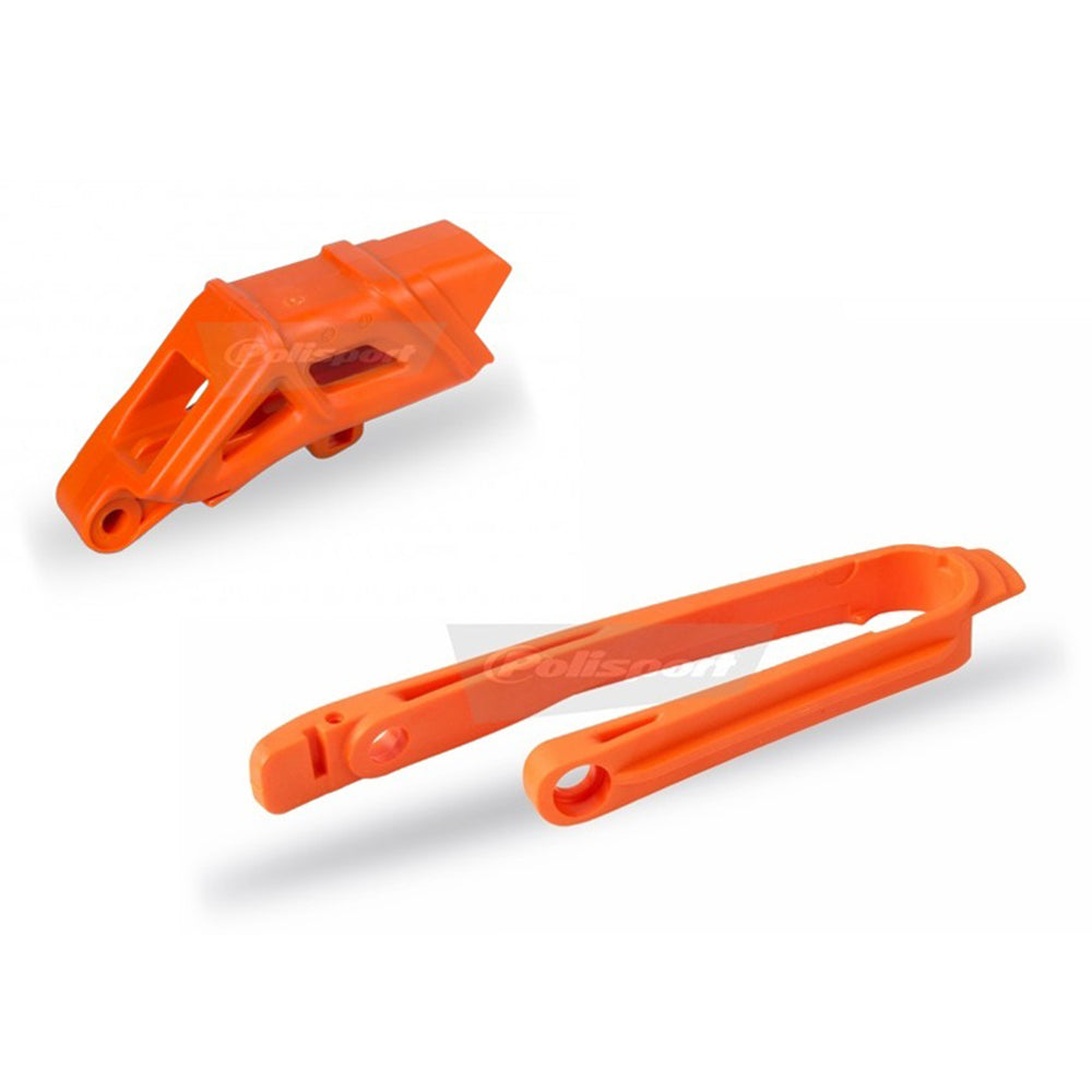 Polisport Orange Chain Guide Slider & Sliding Piece Kit For KTM EXC-F 400 2017-2018 Motocross Enduro