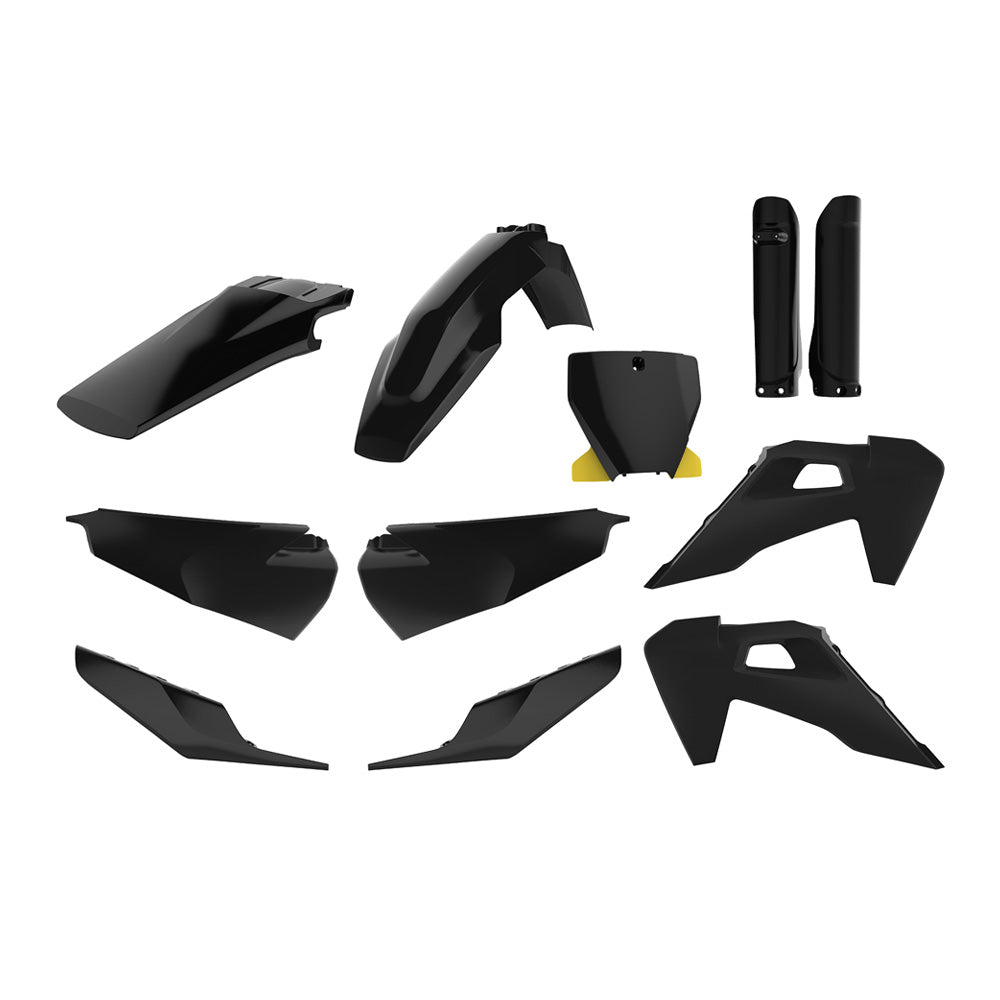 Polisport Black Plastics Box Kit For Husqvarna FC 350 2019-2022