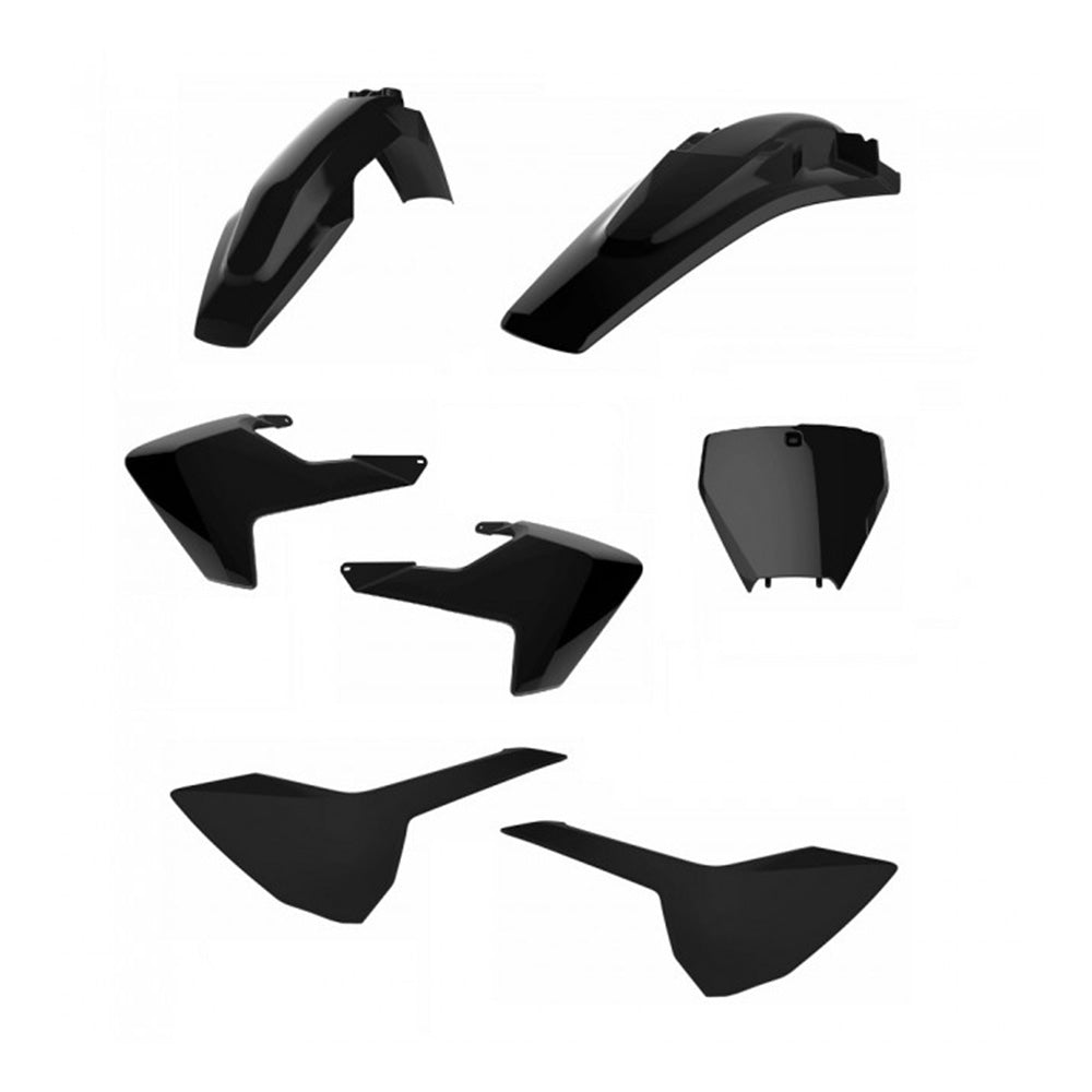 Polisport Plastics Box Kit For Husqvarna TC 125 Black 2016-2018