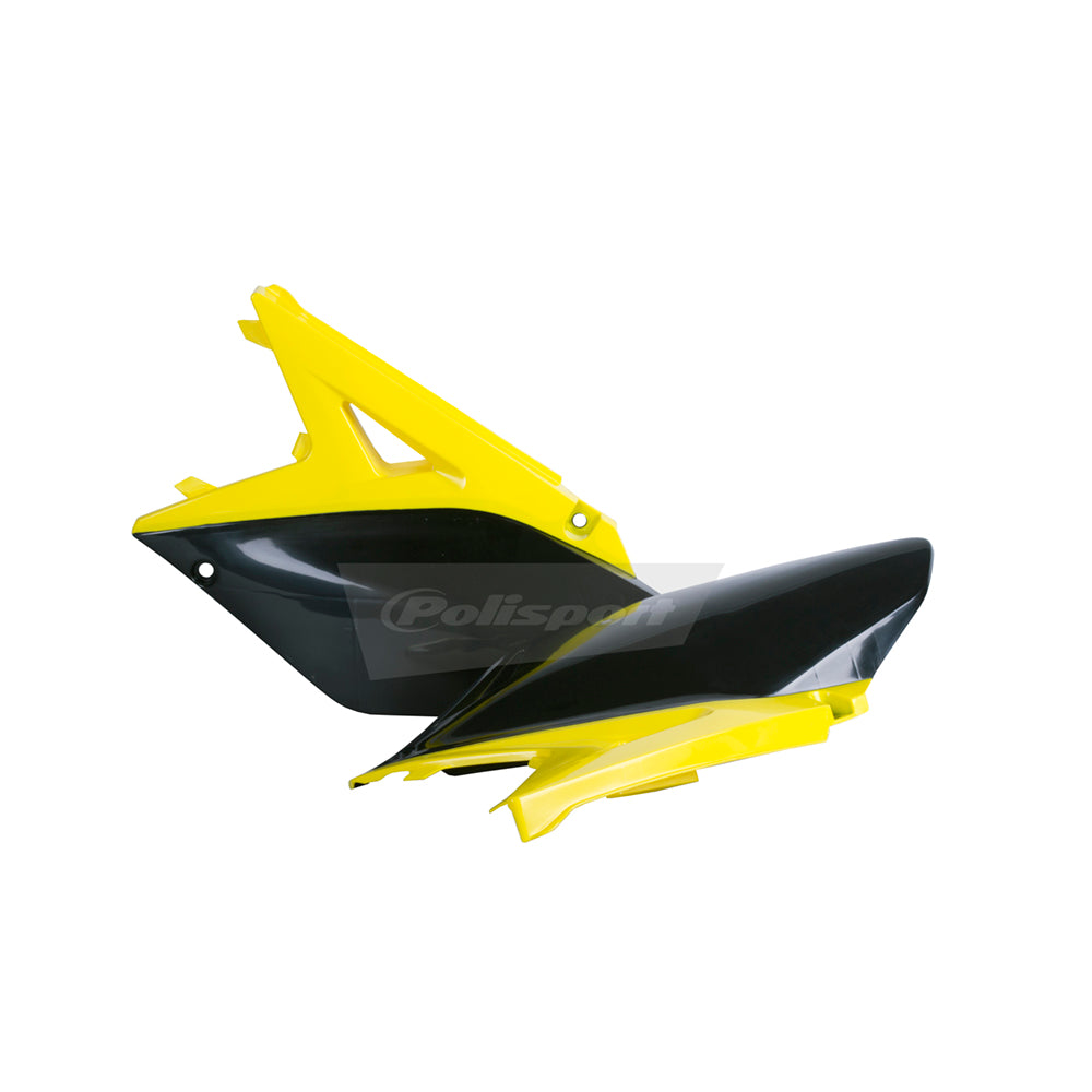 Polisport Side Panels Yellow RM 01-Black For Suzuki RMZ 250 (OEM Color 10-12) 2010-2018