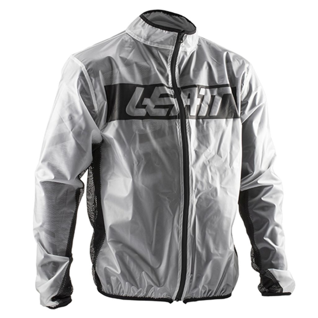 Leatt Translucent Clear Black Rain Jacket Waterproof