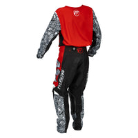 Fly Racing 2026 Motocross Combo Kit Kinetic Mutant Youth  Red White Black