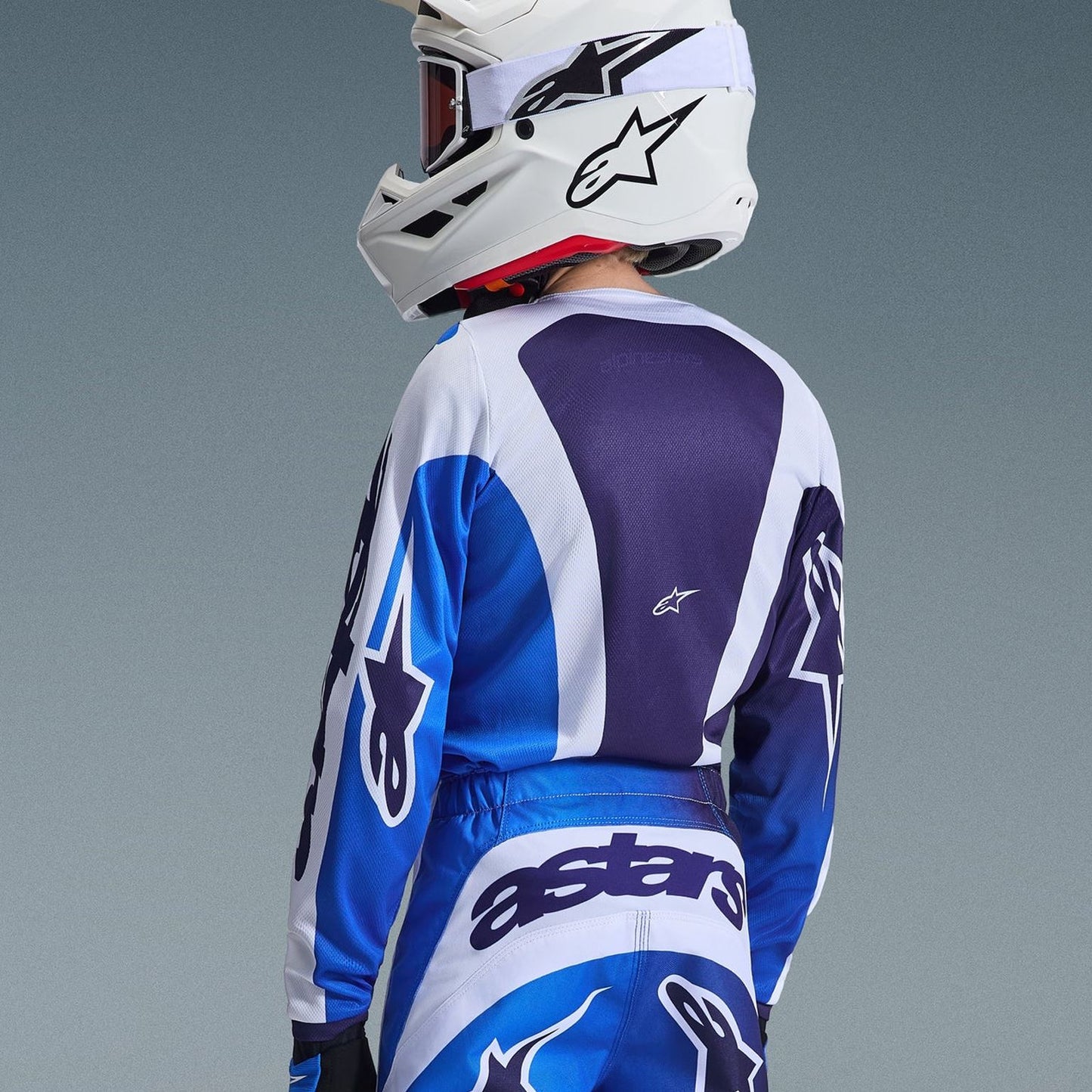 Alpinestars 2026 Youth Fluid Portl Motocross Jersey Ucla Blue White