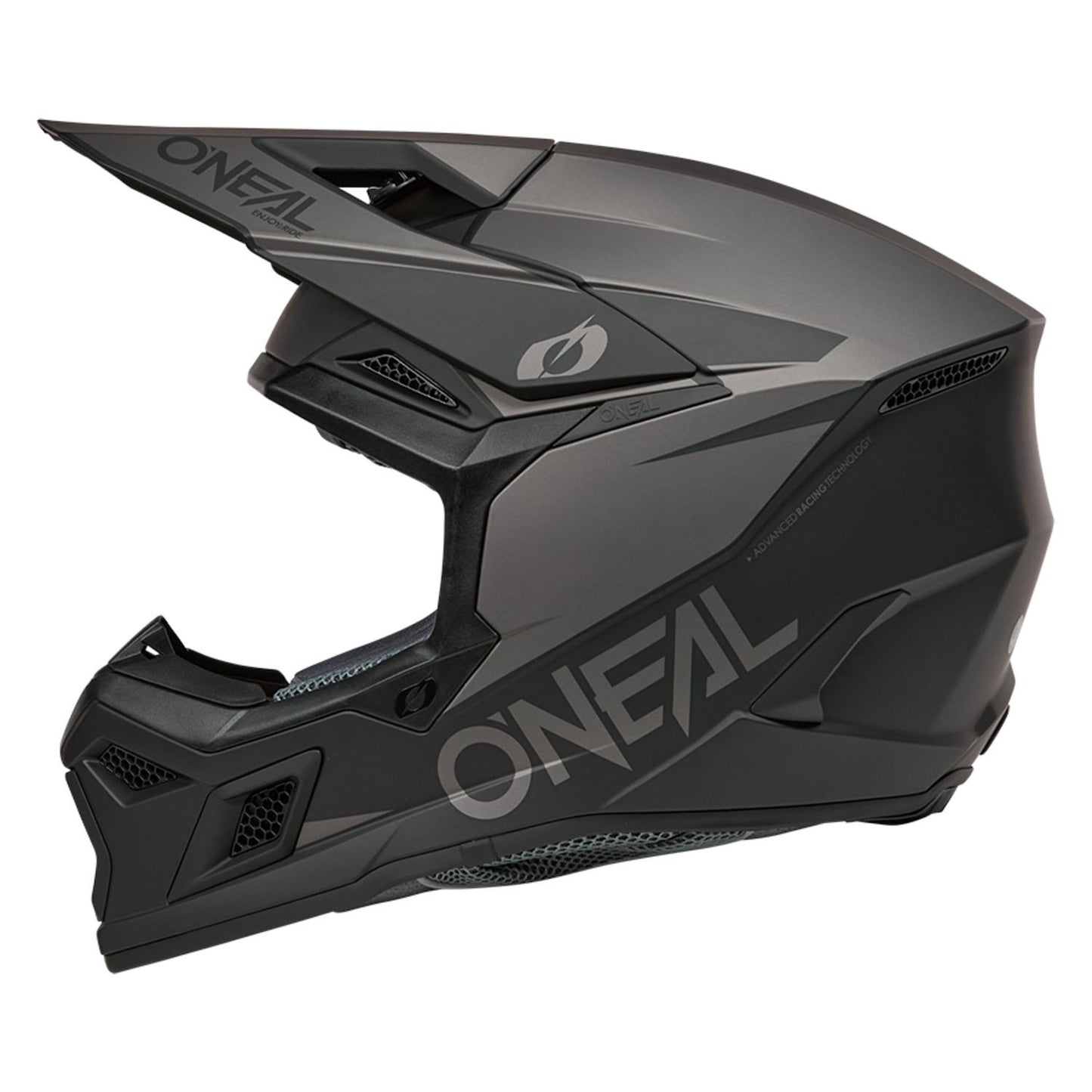 O'Neal 2026 3 SRS Solid Black Grey Helmet