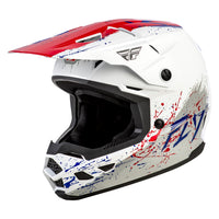 Fly Racing 2026 Motocross Helmet Kinetic Drip youth  Red White Blue