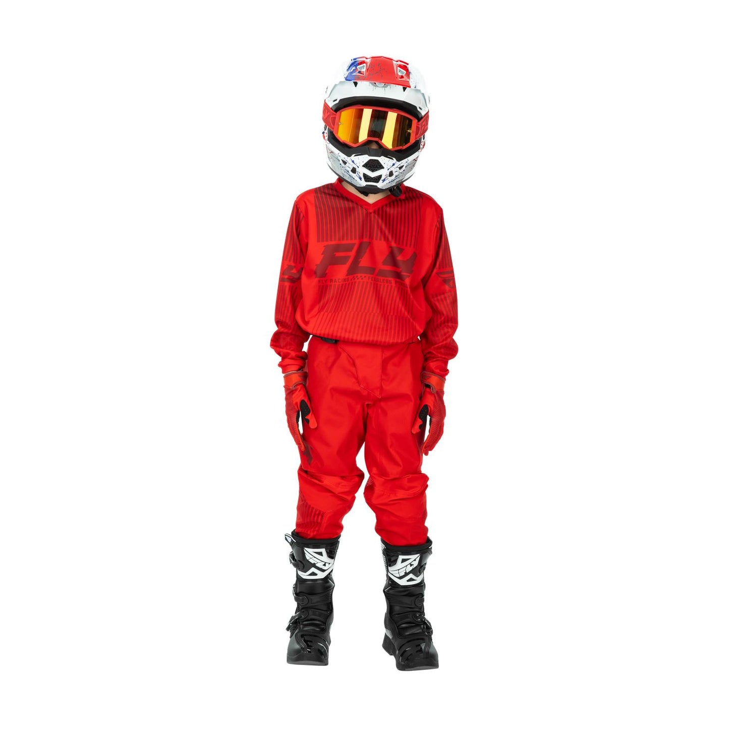 Fly Racing 2026 Motocross Combo Kit F-16 Youth  Red
