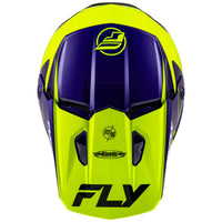 Fly Racing 2025 Kinetic Rally Motocross Helmet Hi-Viz Blue Black