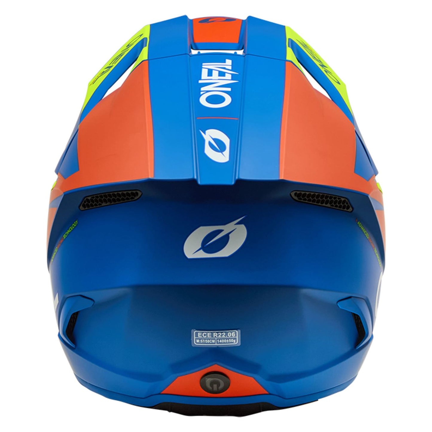 O'Neal 2026 Youth 3 SRS Solid Blue Neon Yellow Helmet
