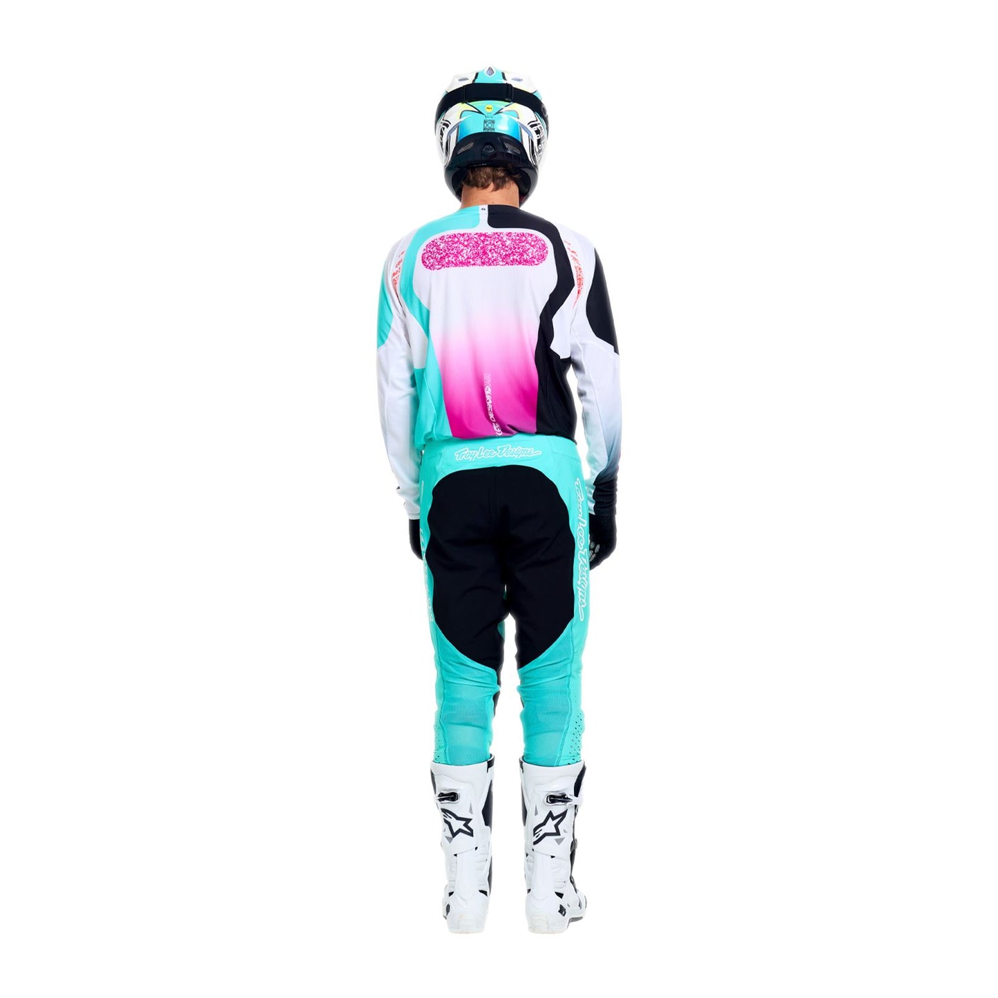 Troy Lee Designs Spring 2026 SE PRO Server MX Combo Kit White Real Teal