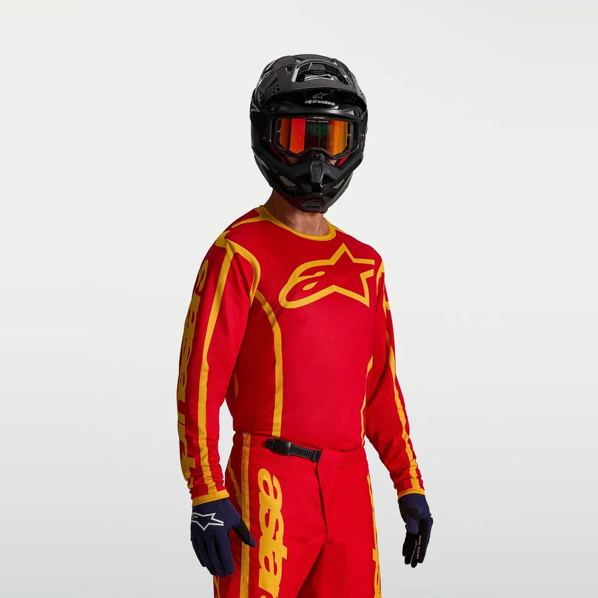 Alpinestars 2027 Fluid Apex MX Jersey Fire Red Gold