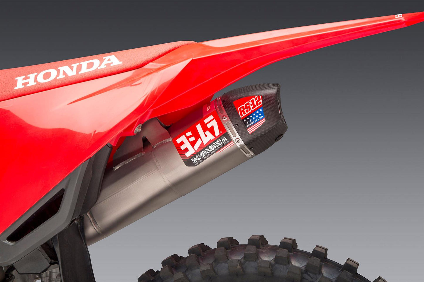 Yoshimura RS-12 Full Exhaust System Titanium Carbon Cap For Motocross Enduro Motorcycles