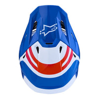 Alpinestars 2027 S-M7 Core MX Helmet White Blue Orange Pink