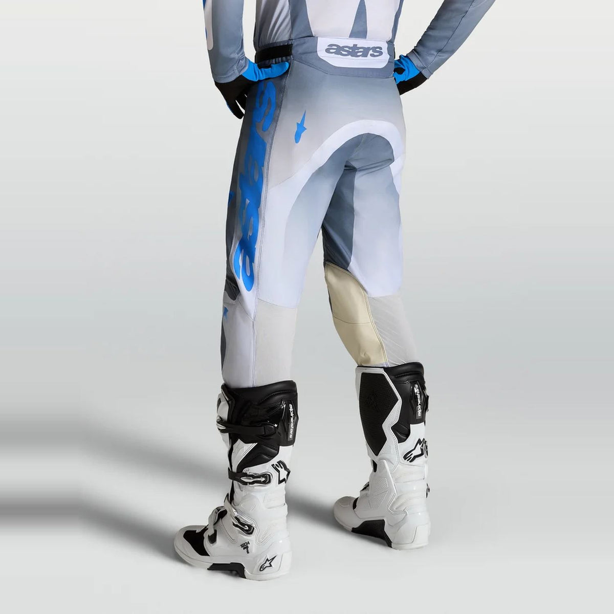 Alpinestars 2027 Racer Amber MX Pants Ash Gray Light Lilac Ucla Blue