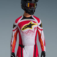 Alpinestars 2026 Techstar Nomur Motocross Jersey Light Grey Red Black