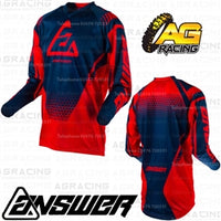 Answer Racing 2019 Youth Kids Syncron Drift Bright Red Midnight Race Jersey Top