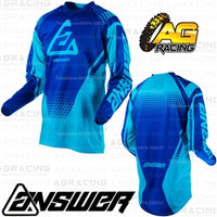 Answer Racing 2019 Youth Kids Syncron Drift Astana Reflex Blue Race Jersey Top