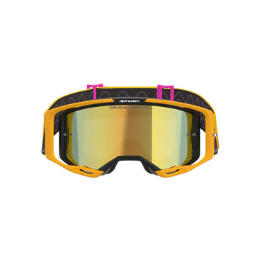 Alpinestars 2026 Vision 8 Corp Motocross Goggles Orange Yellow Pink Mirror Gold One Size