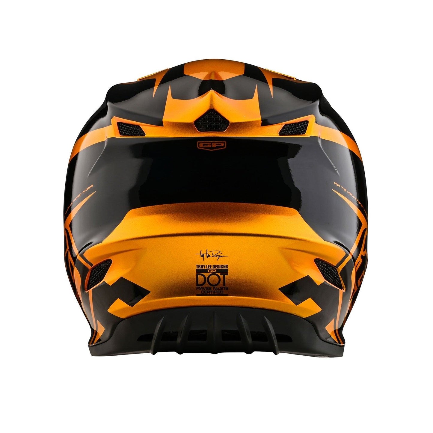 Troy Lee Designs 2025 Motocross Helmet GP Check Up Gold Black