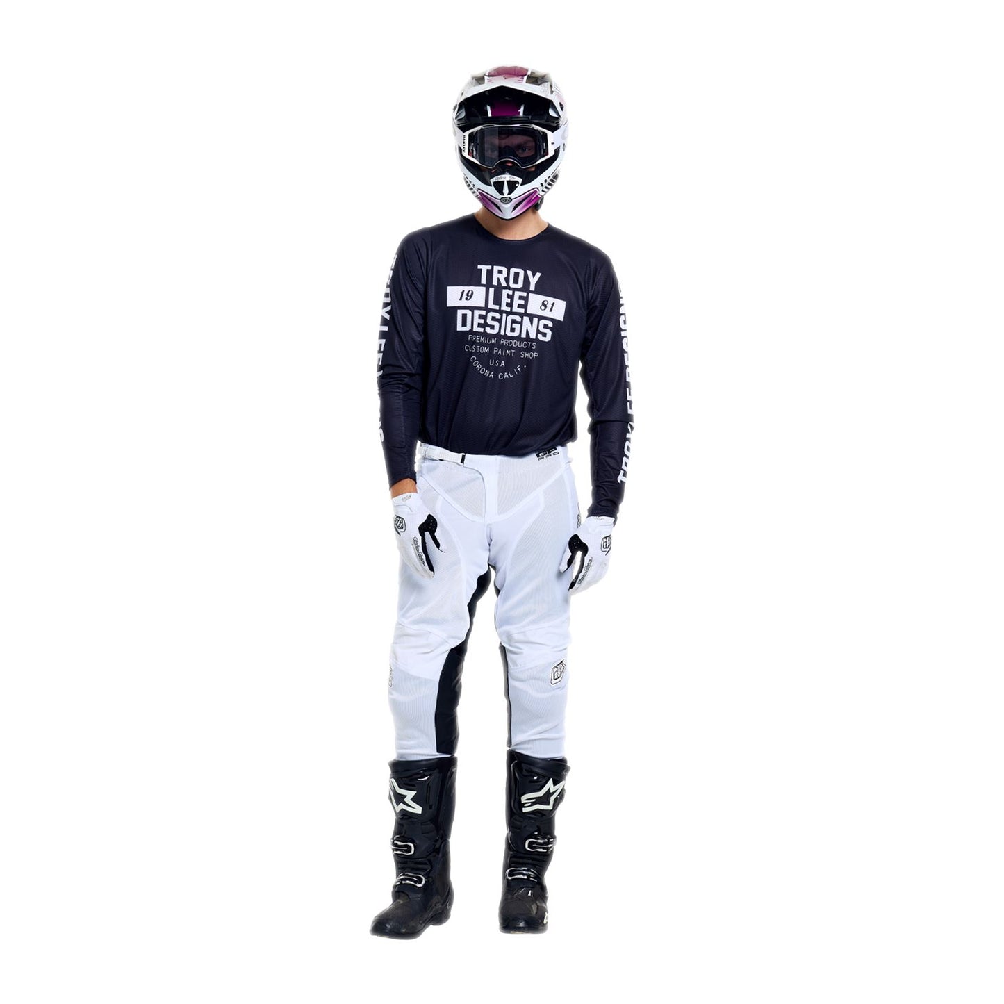 Troy Lee Designs Spring 2026 GP Pro Air Seal MX Combo Kit Black White