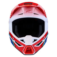Alpinestars 2027 S-M3 Youth Falcon MX Helmet Red White Blue Yellow Flou
