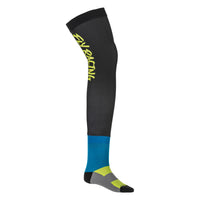 Fly Racing 2025 Motocross Knee Brace Socks Hi-Viz Black Blue Small Medium